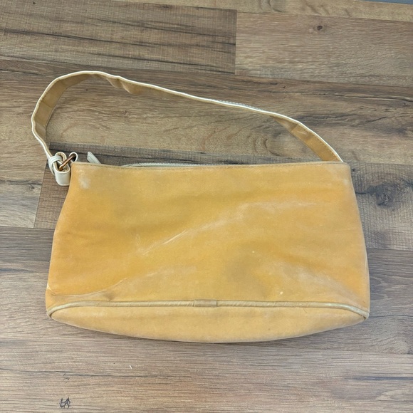 Guerlain Suede Velvet Tan Handbag Shoulder Bag Women’s - Picture 3 of 8